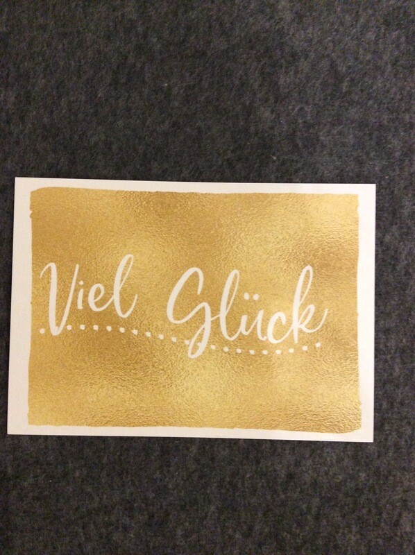 POSTKARTE VIEL GLÜCK