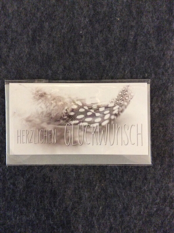 MINI FALTKARTE HERZLICHEN GLÜCKWUNSCH
