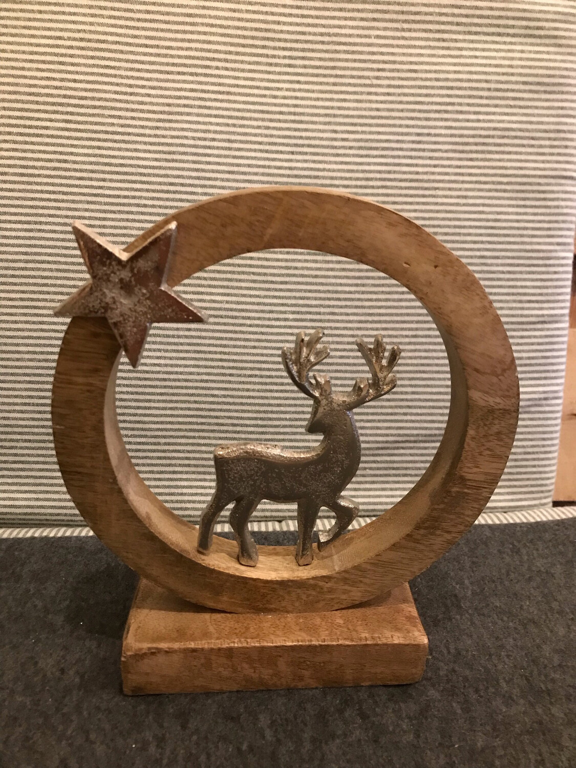 DEKO HOLZRING MIT HIRSCH