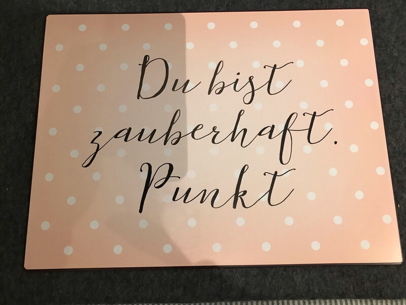 SCHILD MIT SPRUCH