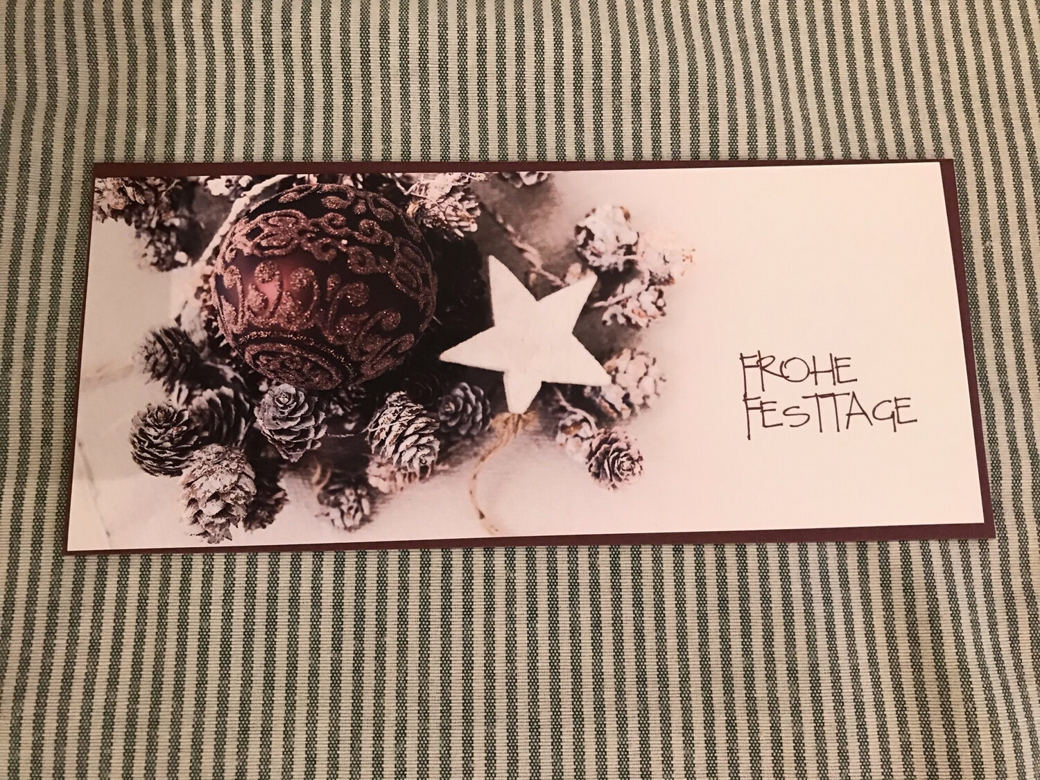 POSTKARTE LANG MIT WEIHNACHTSMOTIV