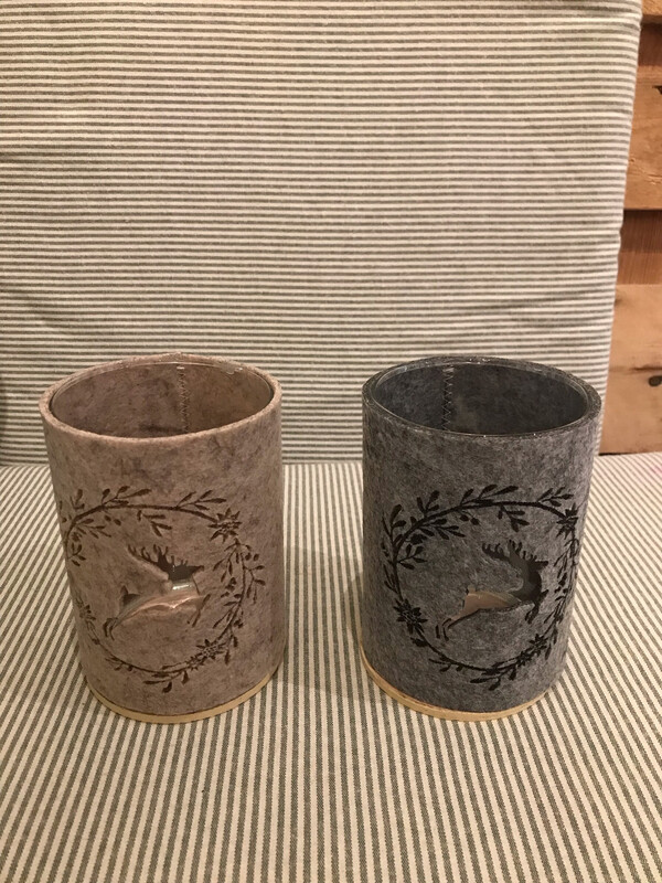 WINDLICHT AUS FILZ MIT HIRSCH