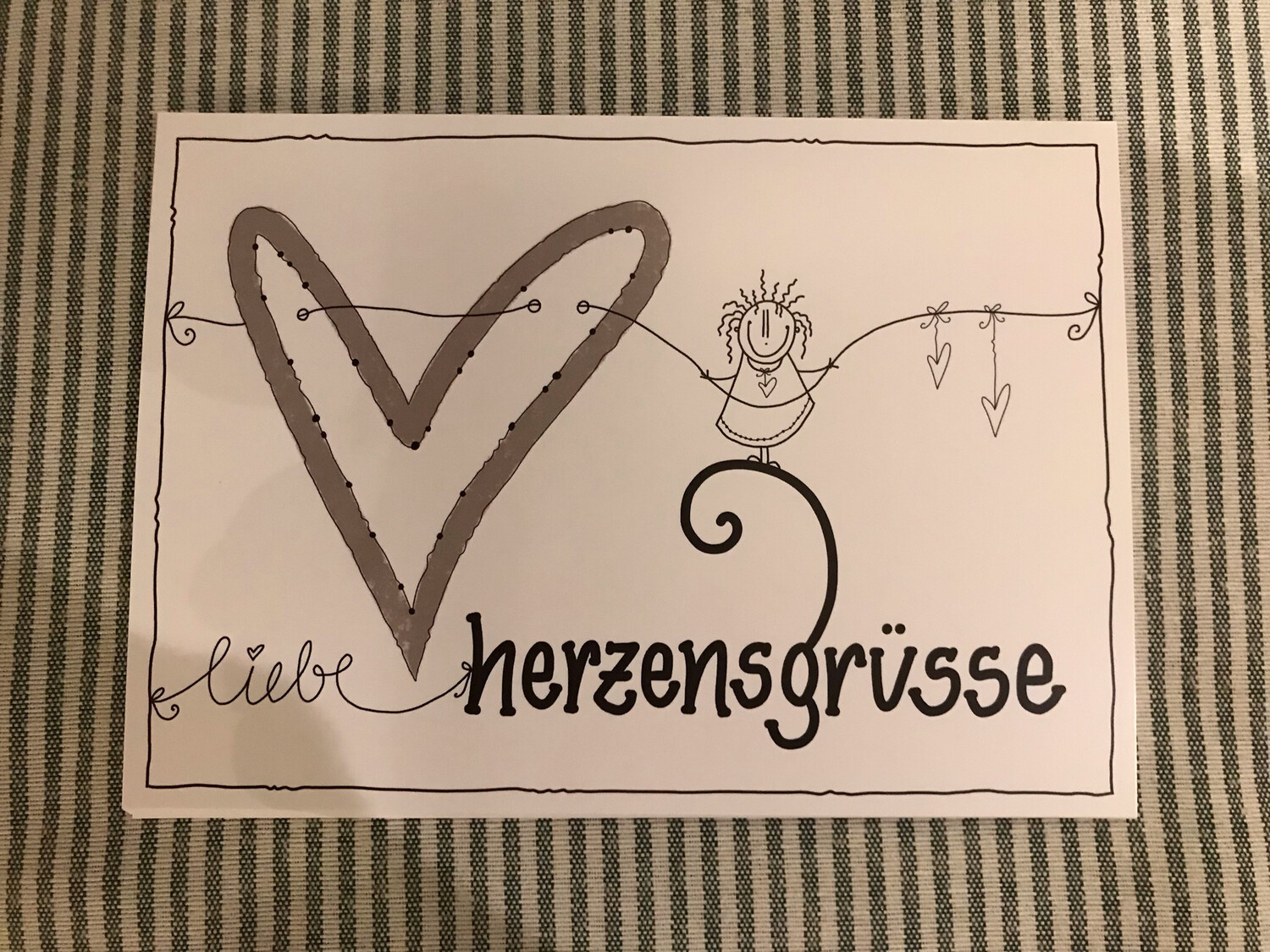 POSTKARTE LIEBE HERZENSGRÜSSE