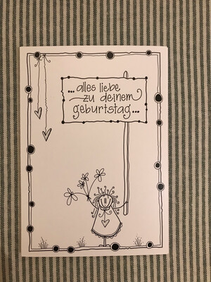 POSTKARTE ALLES LIEBE ZU DEINEM GEBURTSTAG