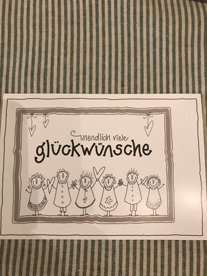 POSTKARTE GLÜCKWÜNSCHE