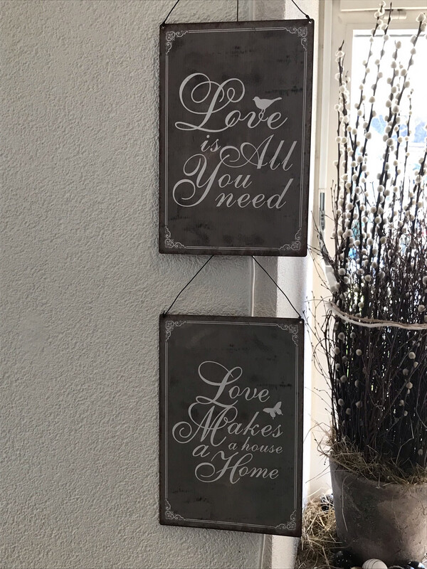 SCHILD MIT SPRUCH ZUM HÄNGEN