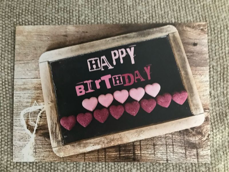 POSTKARTE HAPPY BIRTHDAY