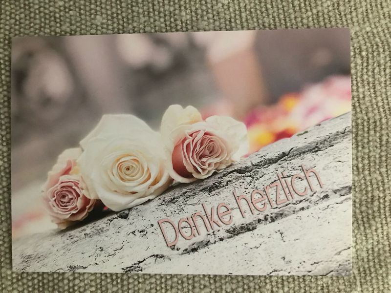 POSTKARTE DANKE HERZLICH