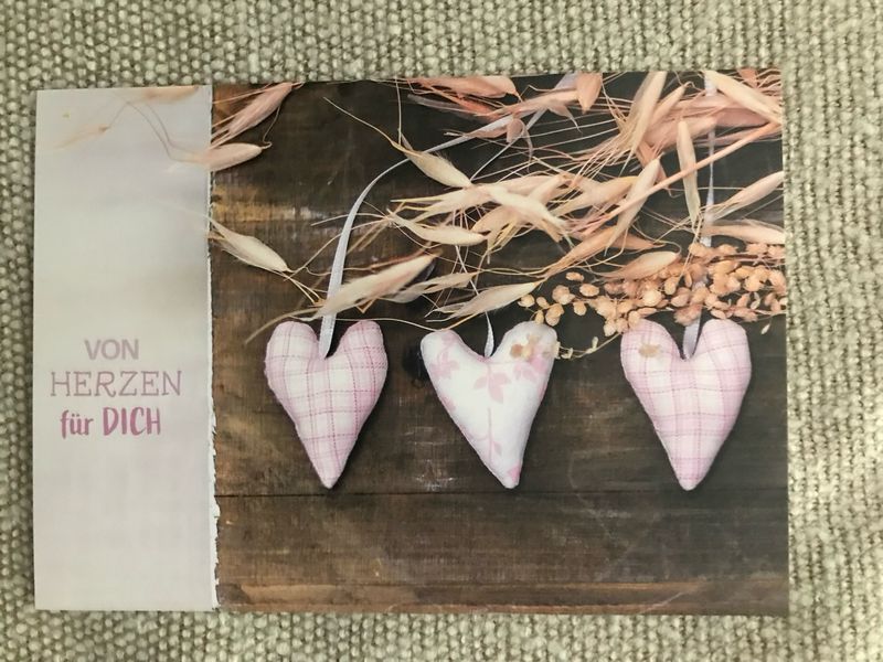 POSTKARTE VON HERZEN FÜR DICH