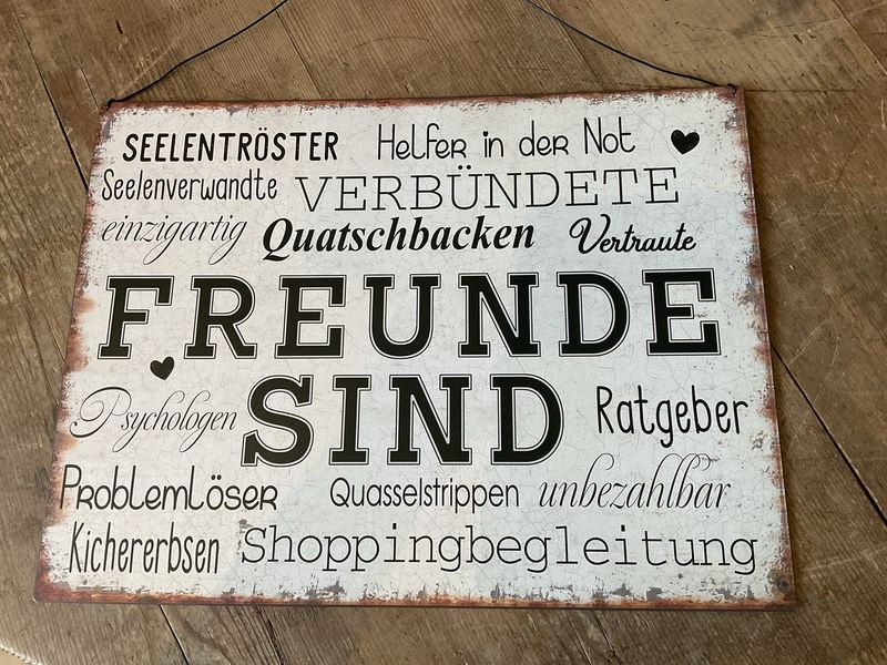 SCHILD MIT SPRUCH