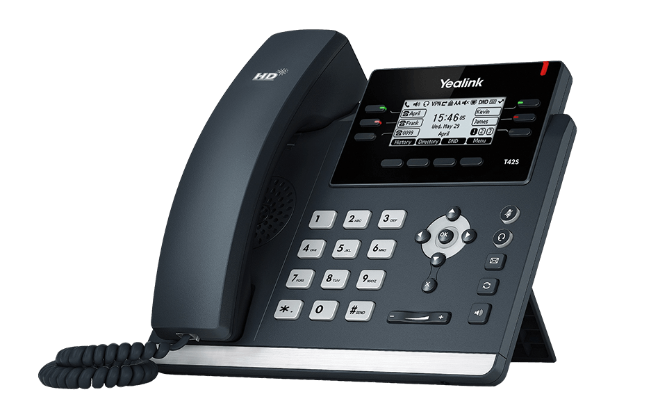 Yealink SIP-T42S Ultra-elegant Gigabit IP Phone with PoE, without PSU