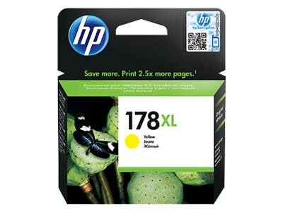 HP 178XL High Yield Yellow Original Ink Cartridge (CB325HE)