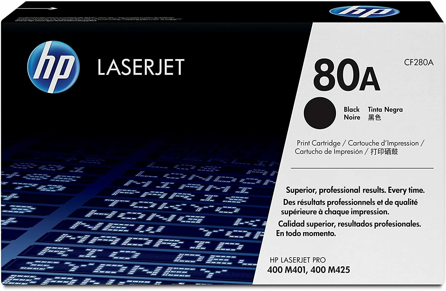 HP 80A Black Original LaserJet Toner Cartridge (CF280A)
