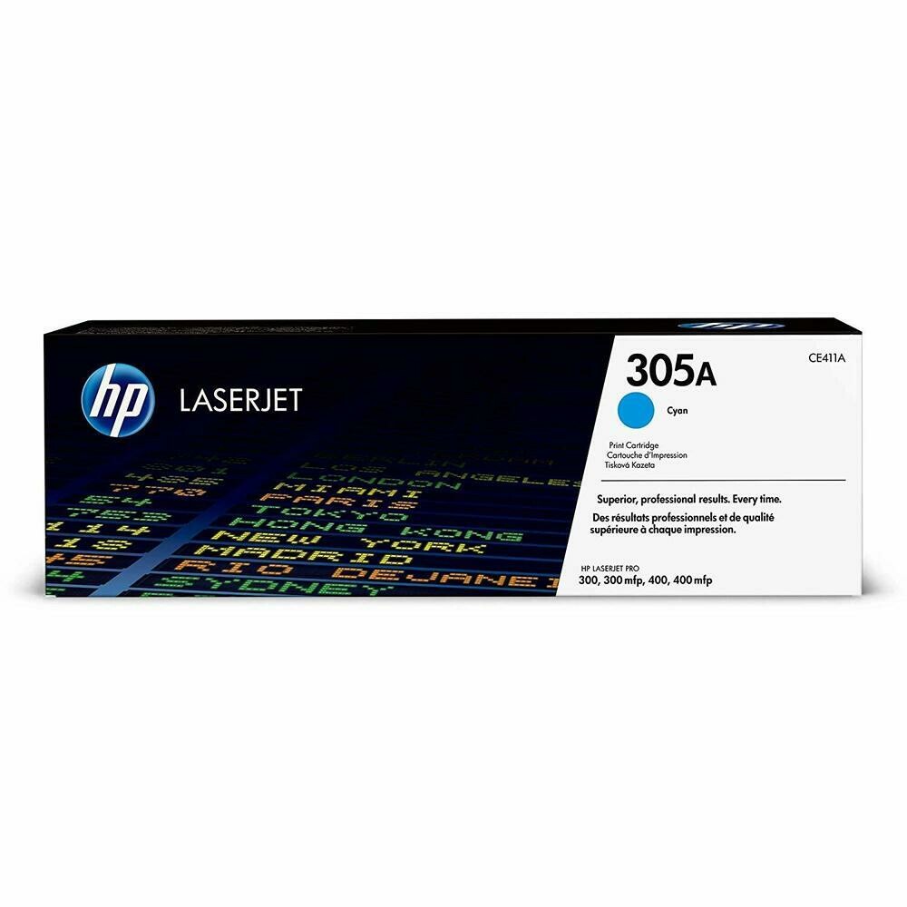 HP 305A Cyan LaserJet Toner Cartridge (CE411A)