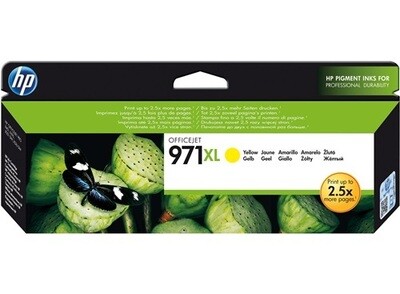 HP 971XL High Yield Yellow Original Ink Cartridge (CN628AE)