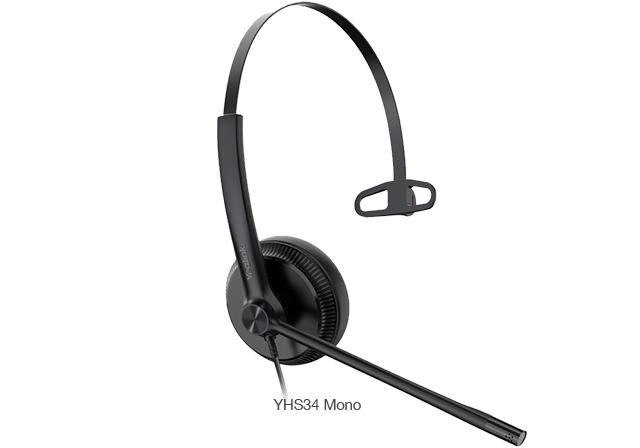 Yealink YHS34 Mono Wired Headset with QD to RJ Port