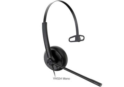Yealink YHS34 Mono Wired Headset with QD to RJ Port
