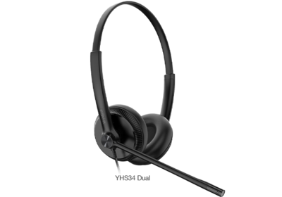 Yealink YHS34 Dual Wired Headset with QD to RJ Port