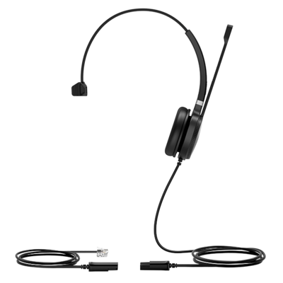 Yealink YHS36 Mono Wired Headset with QD to RJ Port