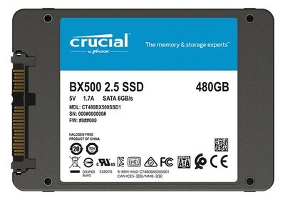 Crucial SATA3 2.5'' 480GB TLC 3D SSD