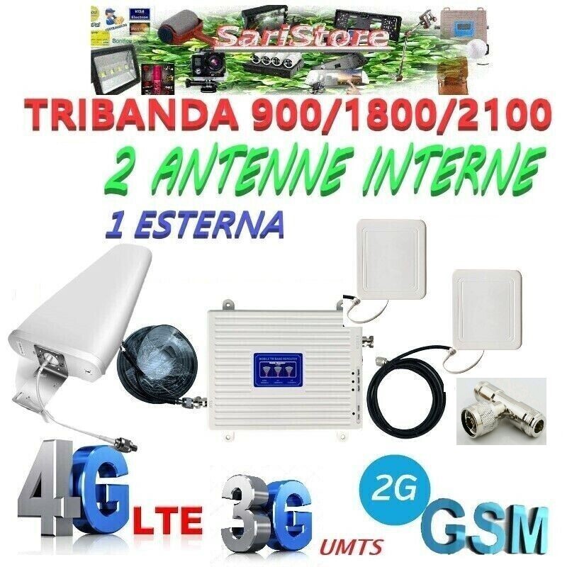 KIT TRIBAND AMPLIFICATORE RIPETITORE 8/3/1 3G 4G LTE