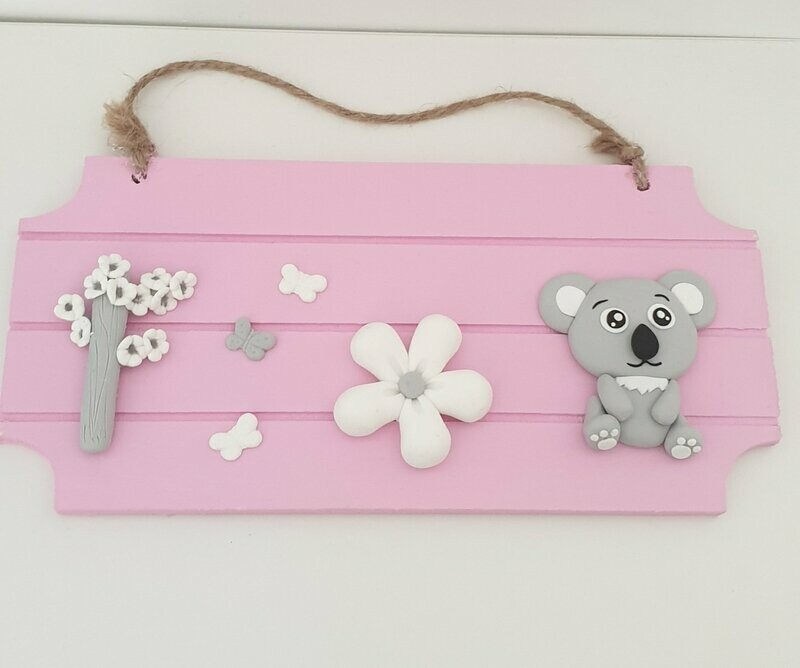 Plaque KOALA rose