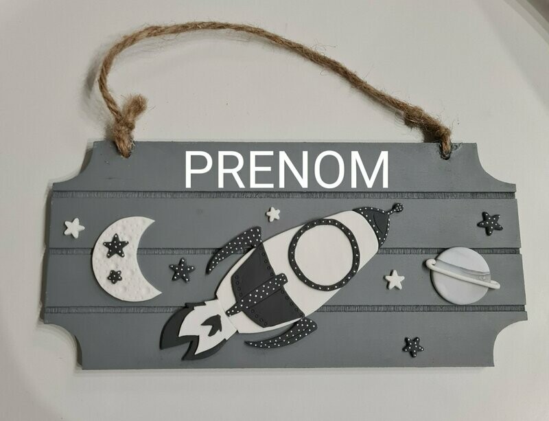 Plaque fusée / planète