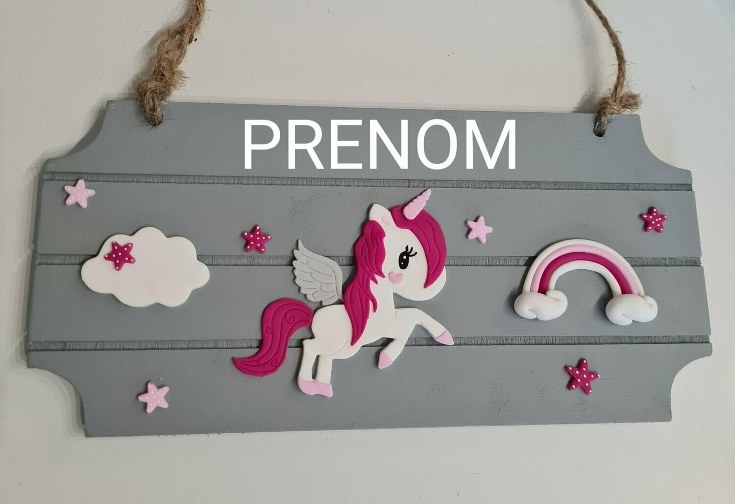 Plaque licorne grise
