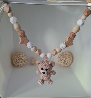 Suspension / mobile pour poussette OURS en crochet