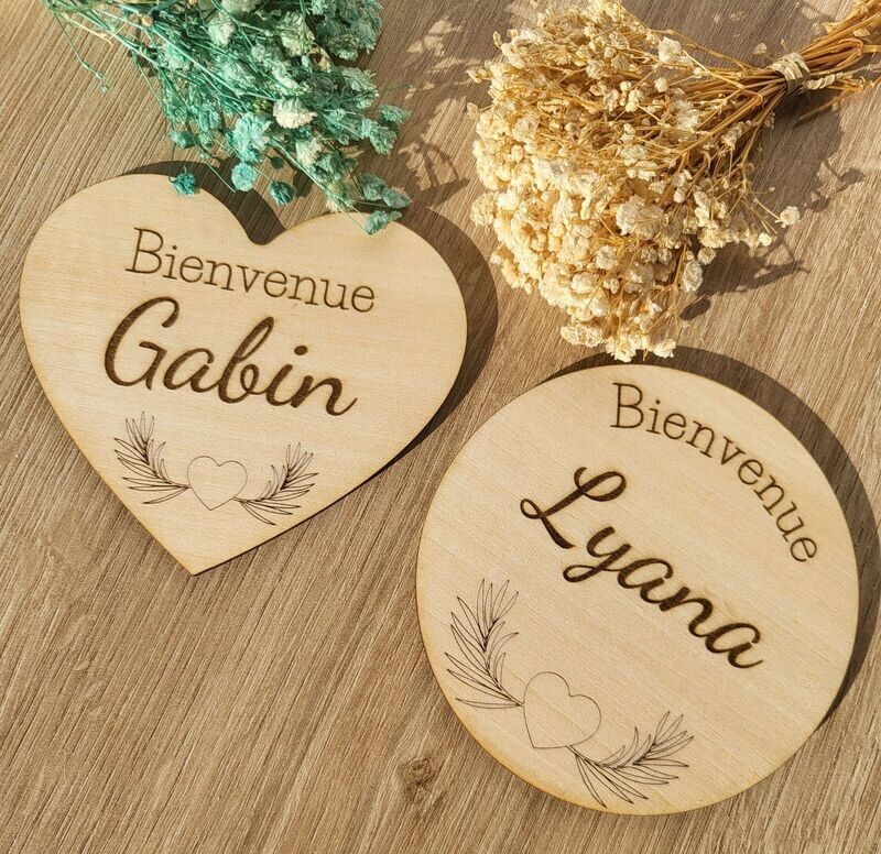 Carte bienvenue / naissance avec prénom