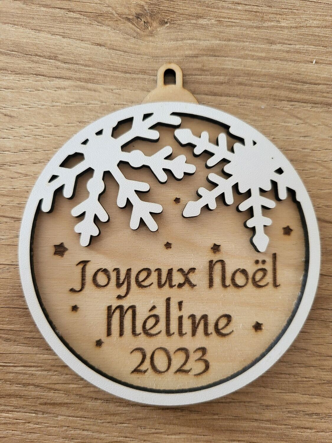 Boule de Noël personnalisée (flocons)