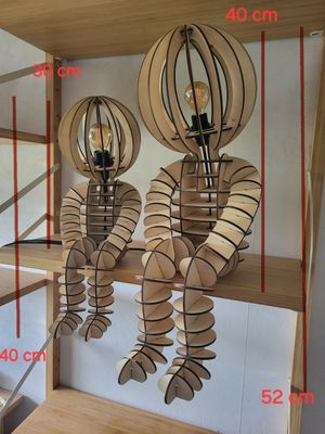 Lampe bonhomme assis (Petit modèle)