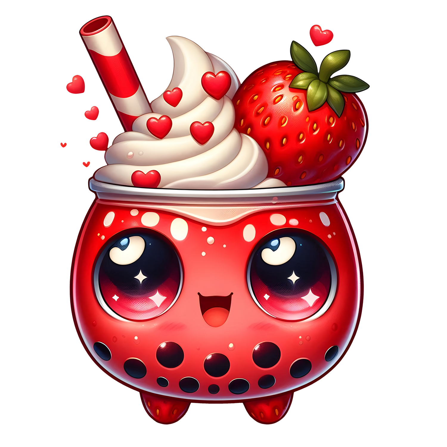 Boba tea fraise