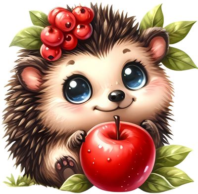 Herisson pomme rouge