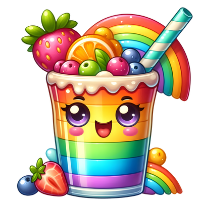 Boba tea arc en ciel