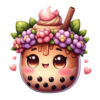 Boba tea fleur