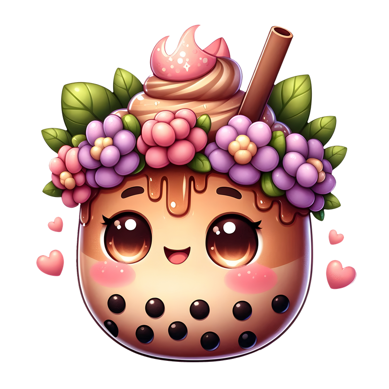 Boba tea fleur