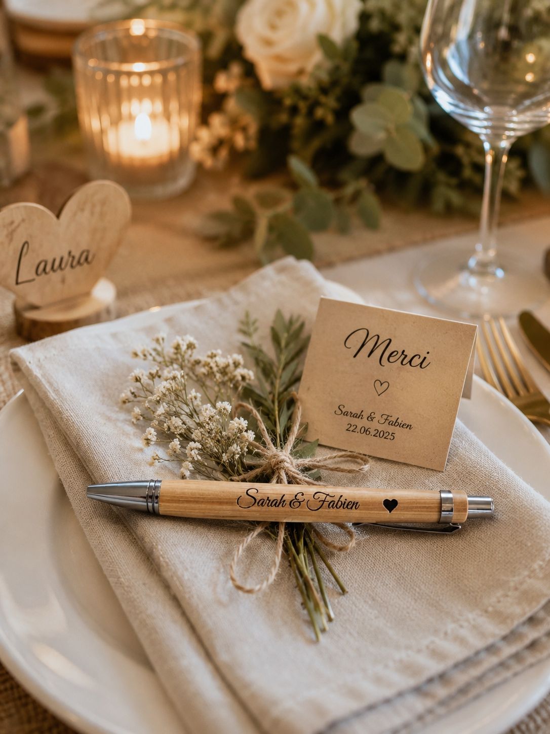 Stylos gravés cadeaux invités pour évènements