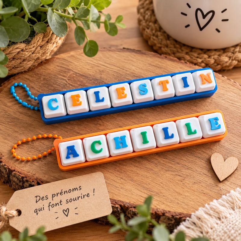 Porte-clés anti stress clickers avec prénom