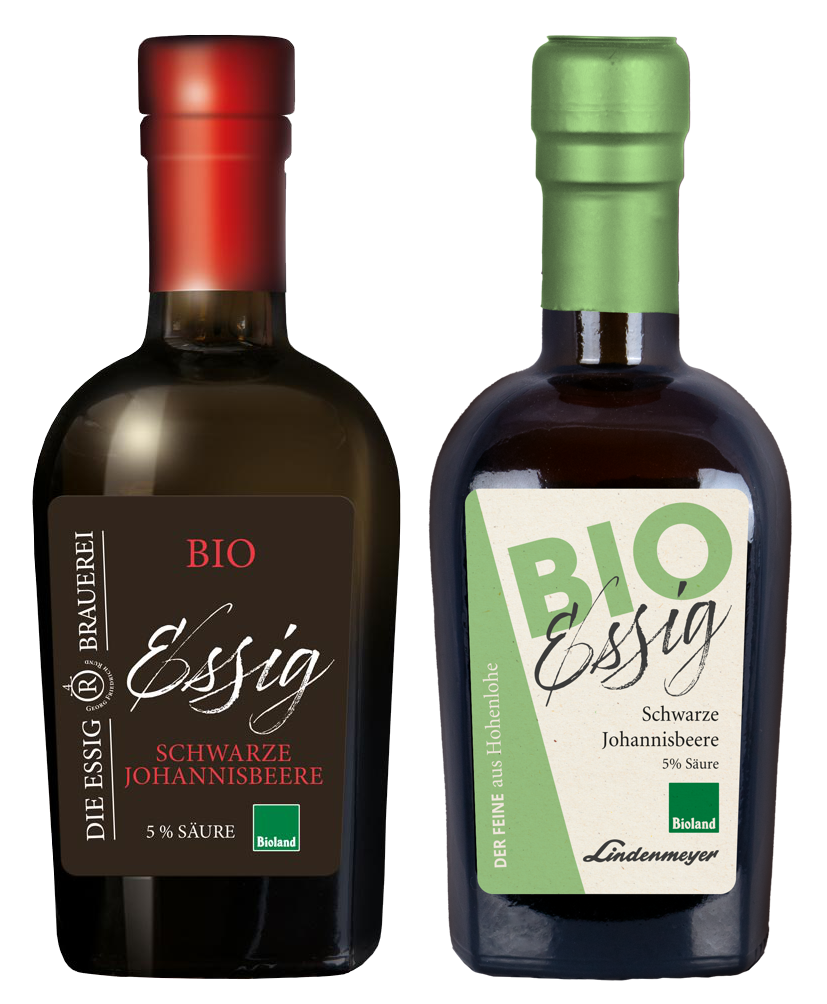 BIO Essig fein, Schwarze Johannisbeere BIOLAND, 5% Säure, 250ml