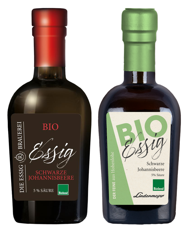 BIO Essig fein, Schwarze Johannisbeere BIOLAND, 5% Säure, 250ml BIO Essig fein, Schwarze Johannisbeere BIOLAND, 5% Säure, 250ml