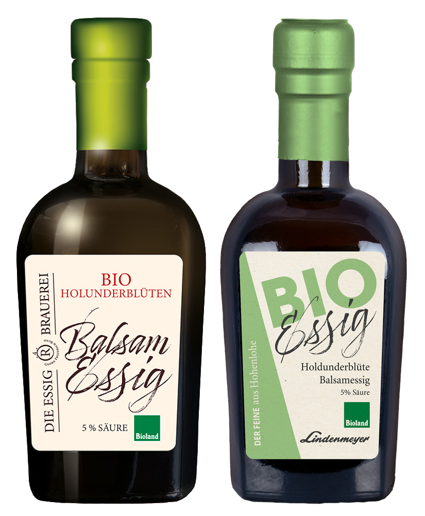 BIO Essig fein, Holunderblüte Balsamessig BIOLAND, 5% Säure, 250ml