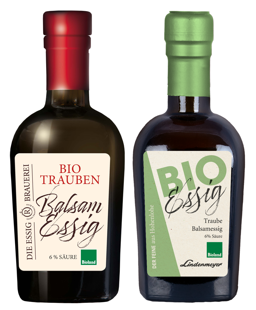 Bio Essig fein, Traube Balsamessig BIOLAND, 6% Säure, 250ml