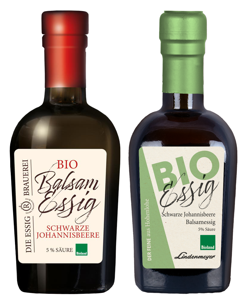 BIO Essig fein, Schwarze Johannisbeere Balsamessig BIOLAND, 5% Säure, 250ml