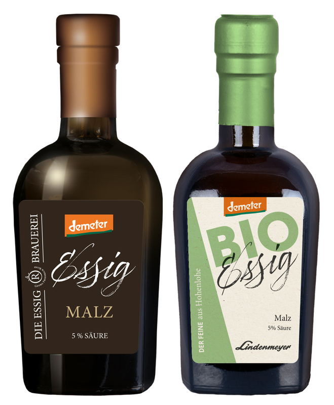 BIO Essig fein, Malz DEMETER, 5% Säure, 250ml BIO Essig fein, Malz DEMETER, 5% Säure, 250ml