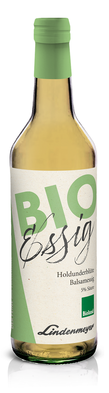 BIO Essig fein, Holunderblüte Balsamessig BIOLAND, 5% Säure, 500ml
