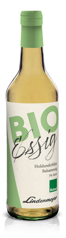 BIO Essig fein, Holunderblüte Balsamessig BIOLAND, 5% Säure, 500ml BIO Essig fein, Holunderblüte Balsamessig BIOLAND, 5% Säure, 500ml