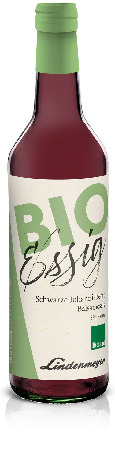 BIO Essig fein, Schwarze Johannisbeere Balsamessig BIOLAND, 5% Säure, 500ml