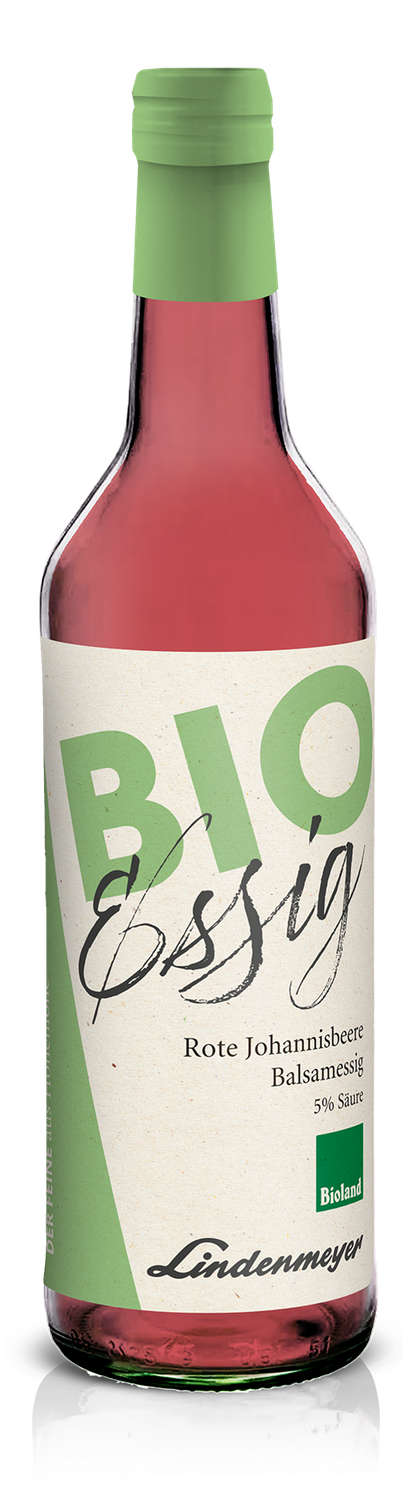 BIO Essig fein, Rote Johannisbeere Balsamessig BIOLAND, 5% Säure, 500ml