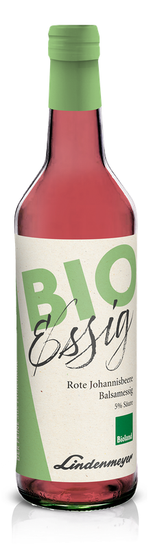 BIO Essig fein, Rote Johannisbeere Balsamessig BIOLAND, 5% Säure, 500ml BIO Essig fein, Rote Johannisbeere Balsamessig BIOLAND, 5% Säure, 500ml